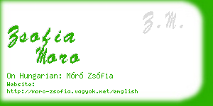 zsofia moro business card