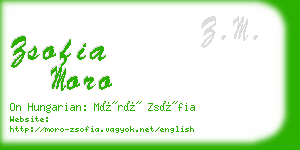 zsofia moro business card